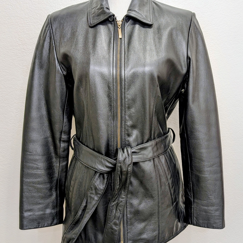 Black Leather Jacket With Pink Liner